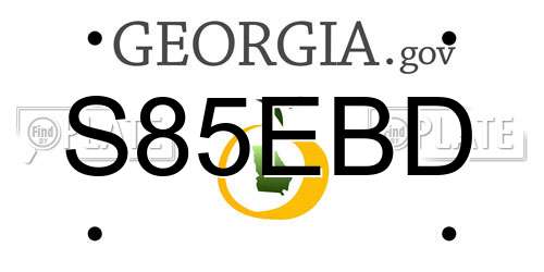 S85EBD Georgia License Plate