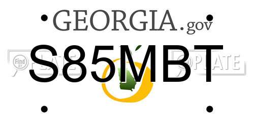 S85MBT Georgia License Plate