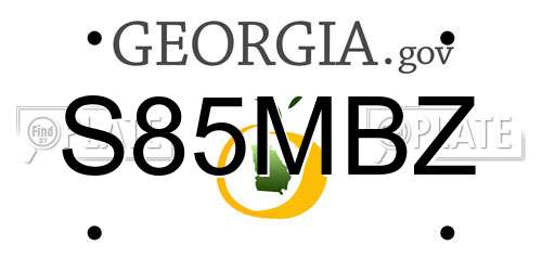 S85MBZ Georgia License Plate