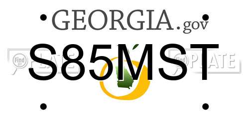S85MST Georgia License Plate