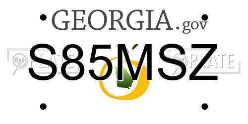 S85MSZ Georgia License Plate