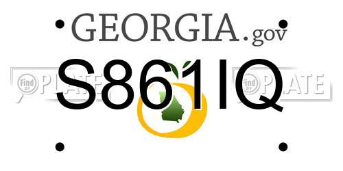 S861IQ Georgia License Plate