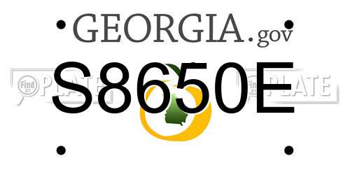 S8650E Georgia License Plate