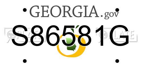 S86581G Georgia License Plate