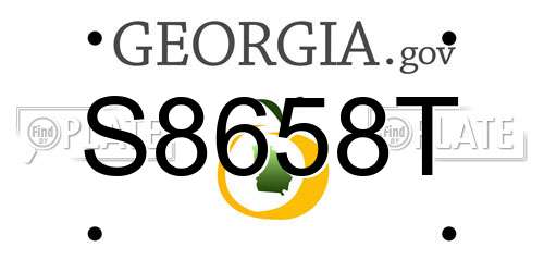 S8658T Georgia License Plate