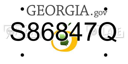 S86847Q Georgia License Plate