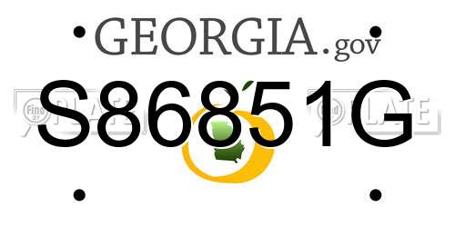 S86851G Georgia License Plate