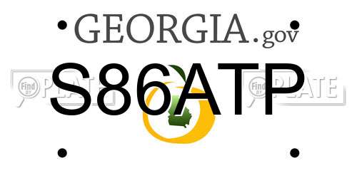 S86ATP Georgia License Plate
