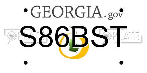 S86BST Georgia License Plate