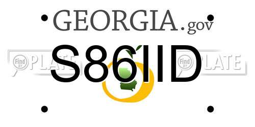 S86IID Georgia License Plate
