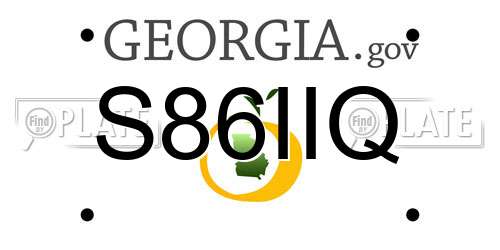 S86IIQ Georgia License Plate