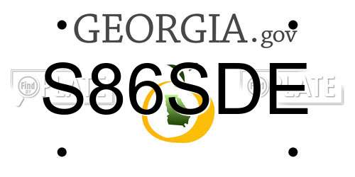 S86SDE Georgia License Plate