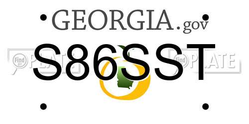 S86SST Georgia License Plate