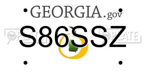 S86SSZ Georgia License Plate