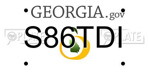 S86TDI Georgia License Plate