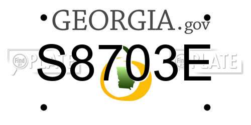 S8703E Georgia License Plate