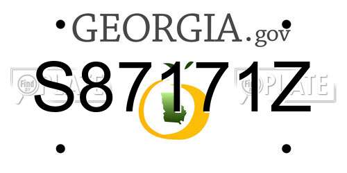 S87171Z Georgia License Plate