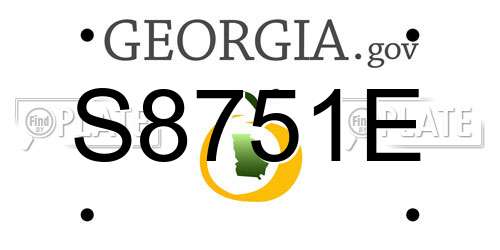 S8751E Georgia License Plate