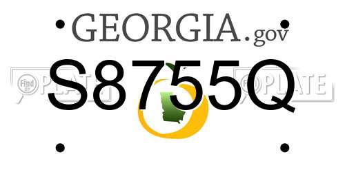S8755Q Georgia License Plate