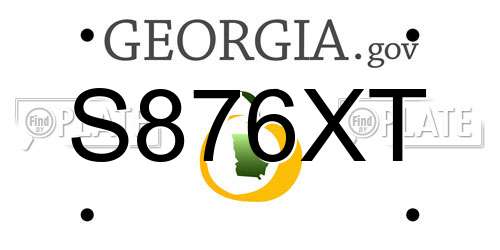 S876XT Georgia License Plate