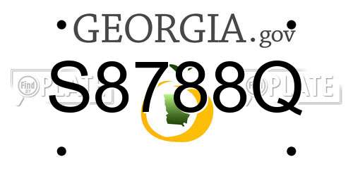 S8788Q Georgia License Plate