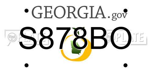 S878BO Georgia License Plate