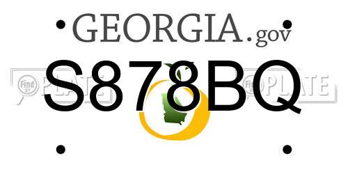S878BQ Georgia License Plate