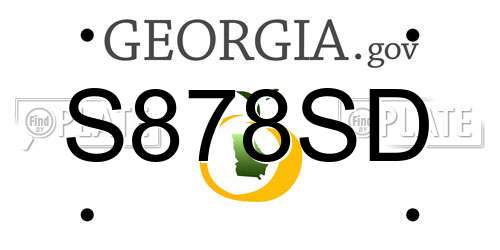 S878SD Georgia License Plate