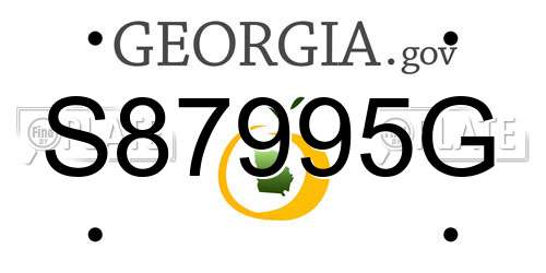 S87995G Georgia License Plate