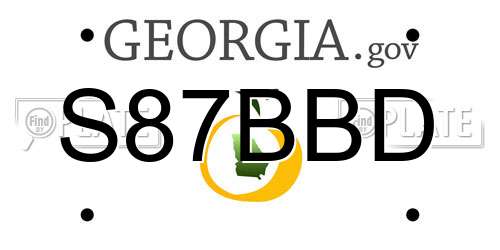 S87BBD Georgia License Plate