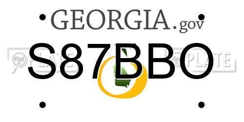S87BBO Georgia License Plate