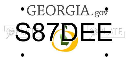 S87DEE Georgia License Plate
