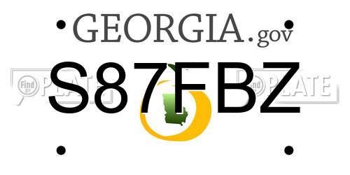 S87FBZ Georgia License Plate