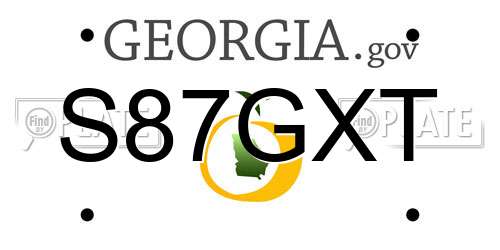 S87GXT Georgia License Plate