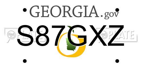 S87GXZ Georgia License Plate