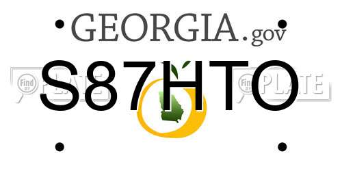 S87HTO Georgia License Plate