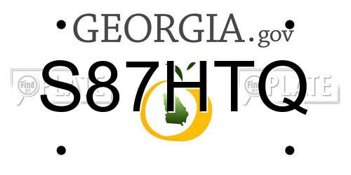 S87HTQ Georgia License Plate