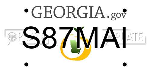 S87MAI Georgia License Plate