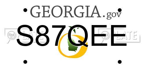 S87QEE Georgia License Plate
