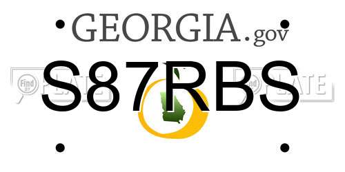S87RBS Georgia License Plate