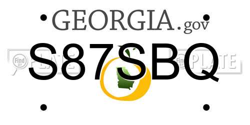 S87SBQ Georgia License Plate