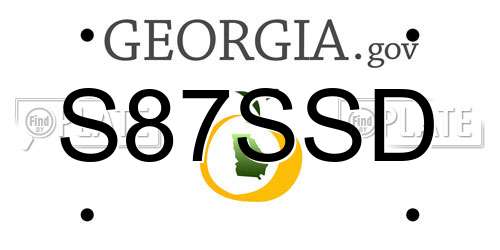 S87SSD Georgia License Plate