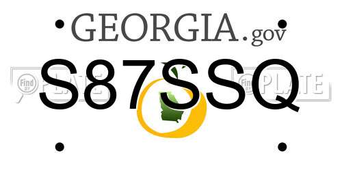 S87SSQ Georgia License Plate