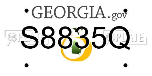 S8835Q Georgia License Plate