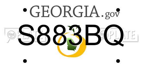 S883BQ Georgia License Plate