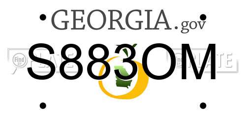 S883OM Georgia License Plate