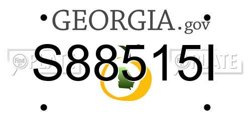 S88515I Georgia License Plate