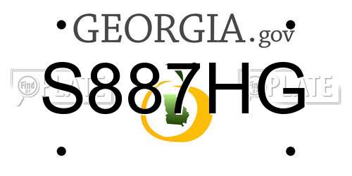 S887HG Georgia License Plate