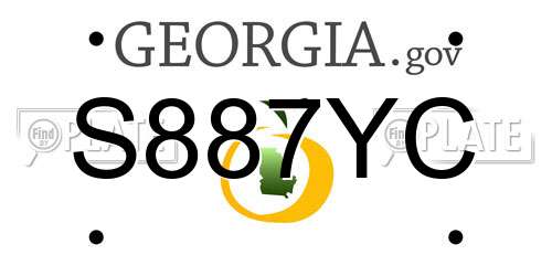S887YC Georgia License Plate