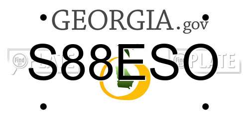 S88ESO Georgia License Plate